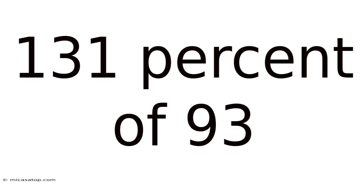 131 Percent Of 93